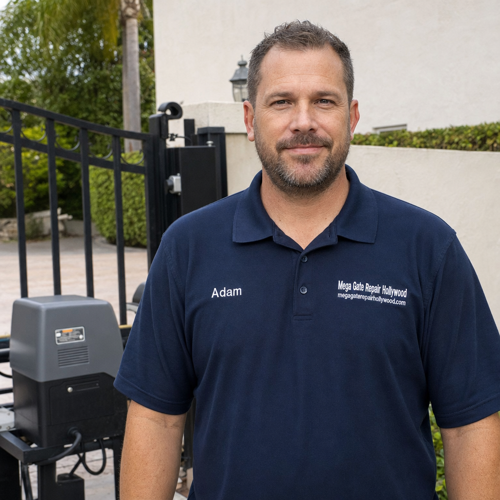 Adam Miller, owner of Mega Gate Repair Hollywood